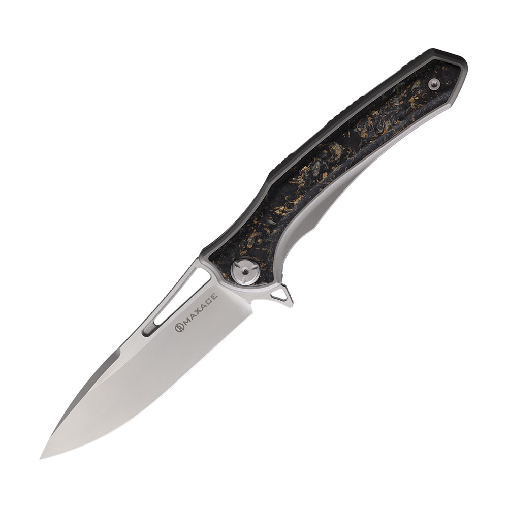 Maxace Knives 琥珀三代 M390钢 钛合金柄镶嵌碳纤维 1680