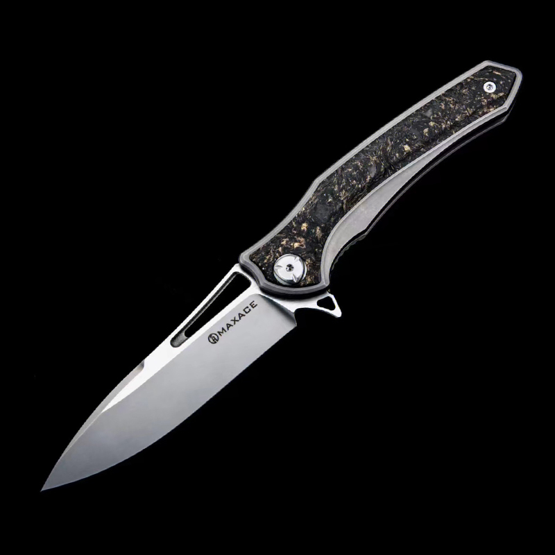 Maxace Knives 琥珀三代 M390钢 钛合金柄镶嵌碳纤维 1680