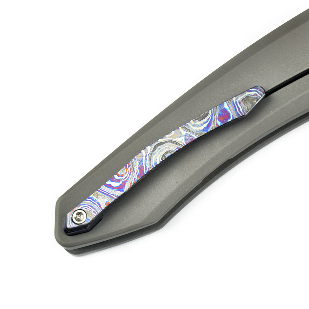 Maxace Knives 琥珀2S 大马士革钢 一体钛柄 3800