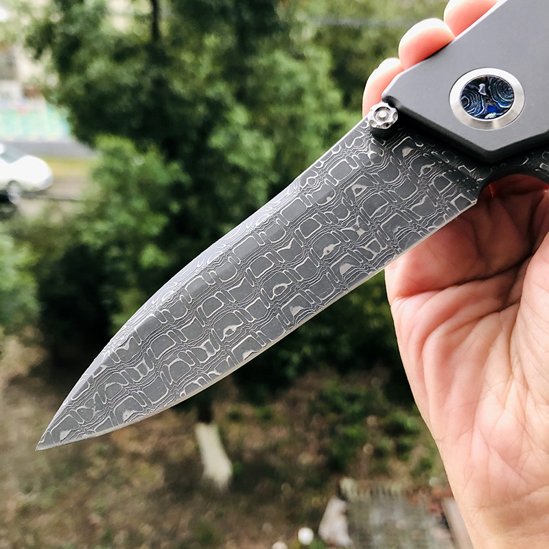 Maxace Knives 琥珀2S 大马士革钢 一体钛柄 3800