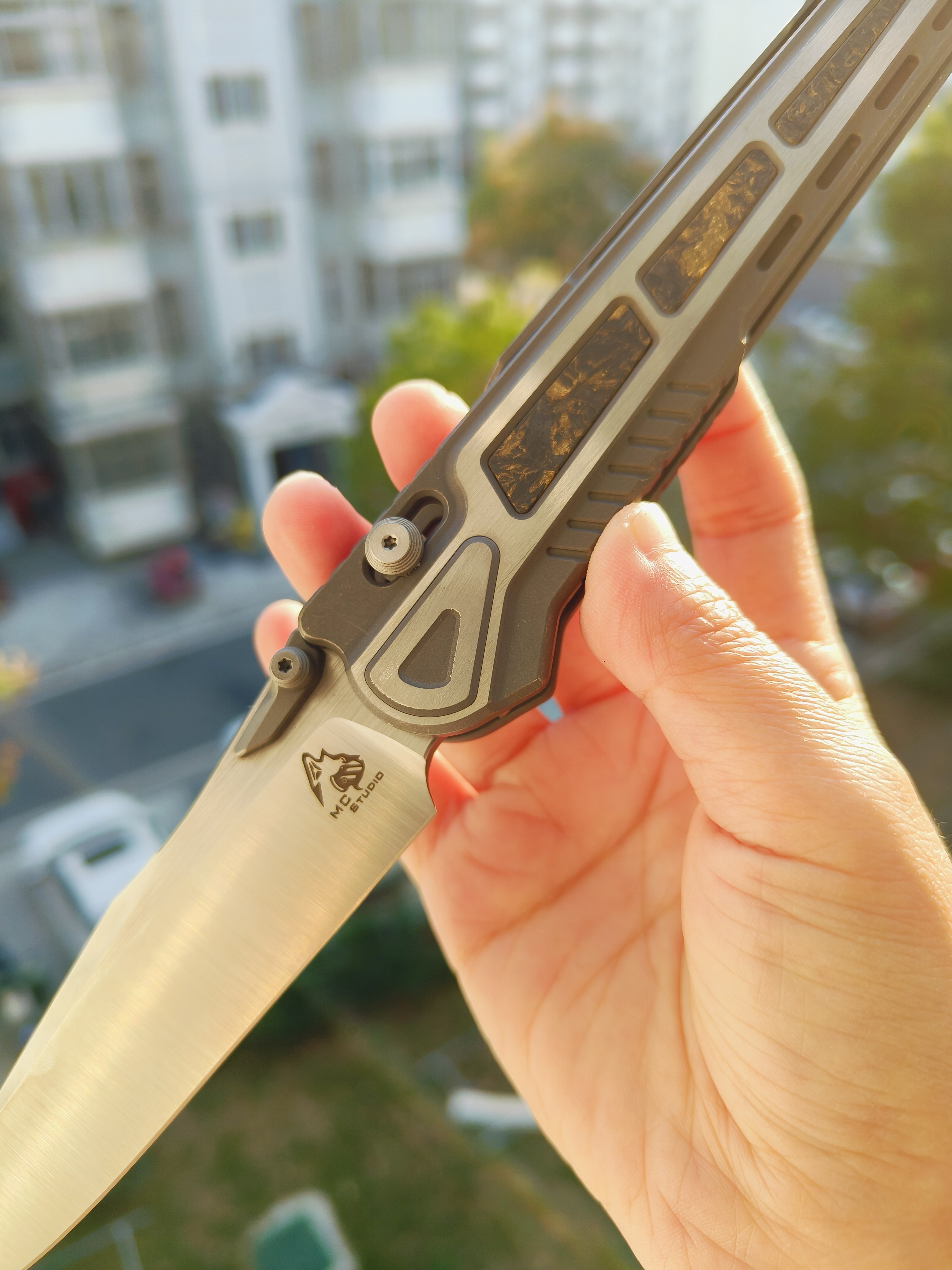Maxace Knives 苍鹭 CPM-S90V钢 钛合金柄 1580