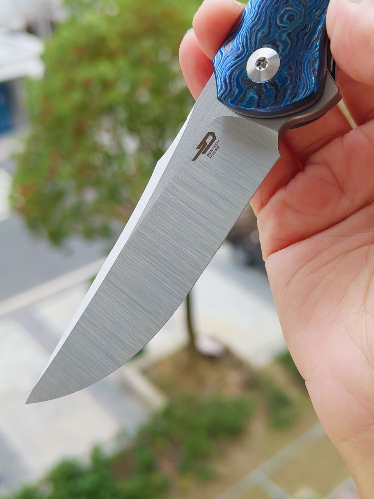 Bestech Knives M390钢 钛合金柄镶嵌锆马 BT2111D