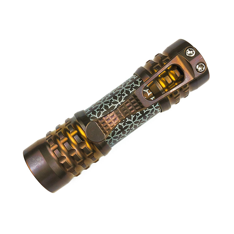 CWF Flashlight 高端定制钛合金EDC手电 棕色