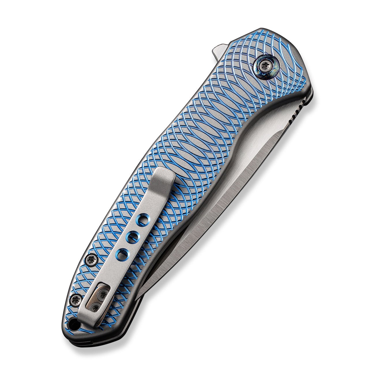 WEKNIFE Button Lock Kitefin CPM-20CV钢 钛柄 WE19002M-3 蓝色 2146 限量版