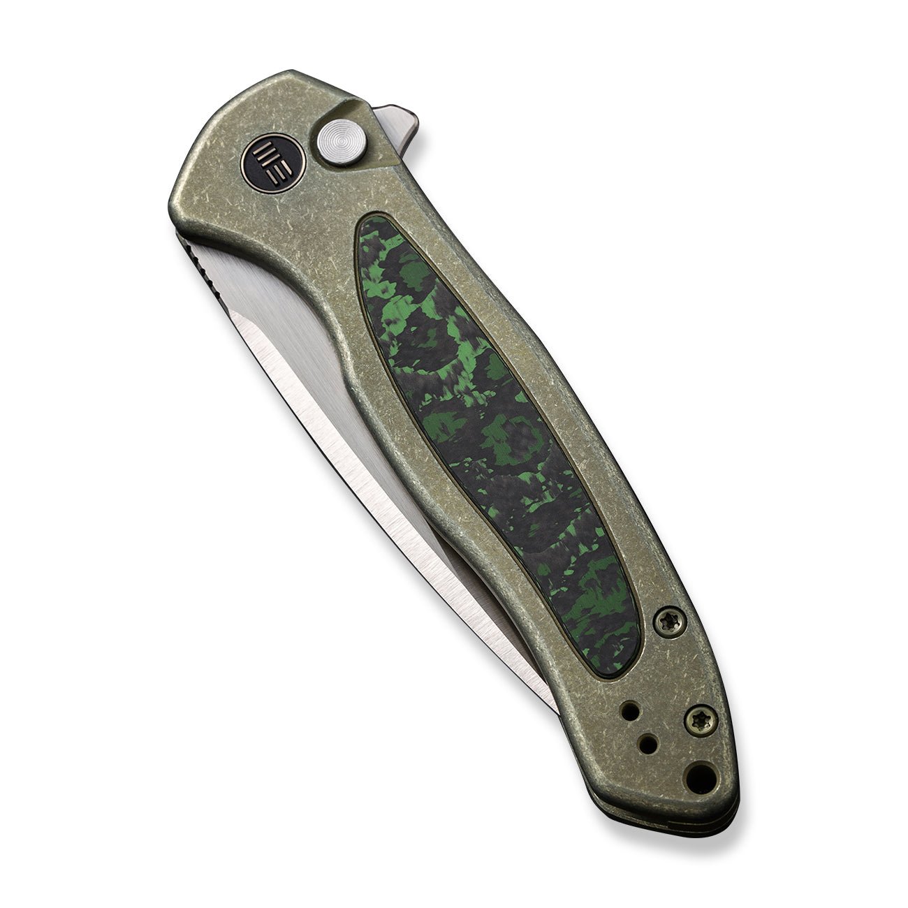 WEKNIFE Button Lock Kitefin CPM-20CV钢 钛+碳纤维 WE19002N-1 绿色 2188 限量版
