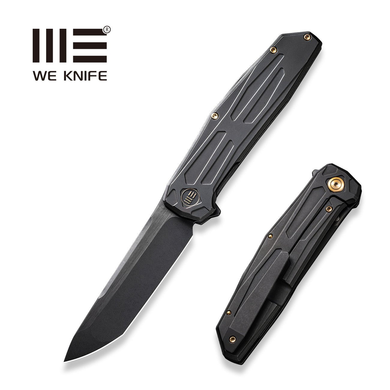 WEKNIFE Shadowfire CPM-20CV钢 钛柄 WE22035-1 黑色 2576