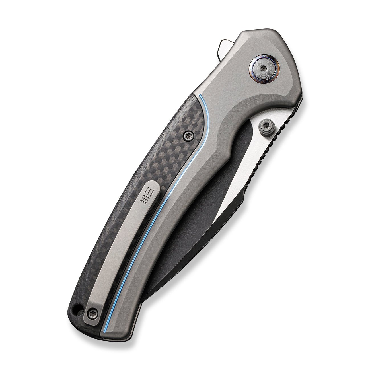 WEKNIFE Ziffius Button Lock CPM-20CV钢 钛+碳纤维柄 WE22024A-1 2957 限量版