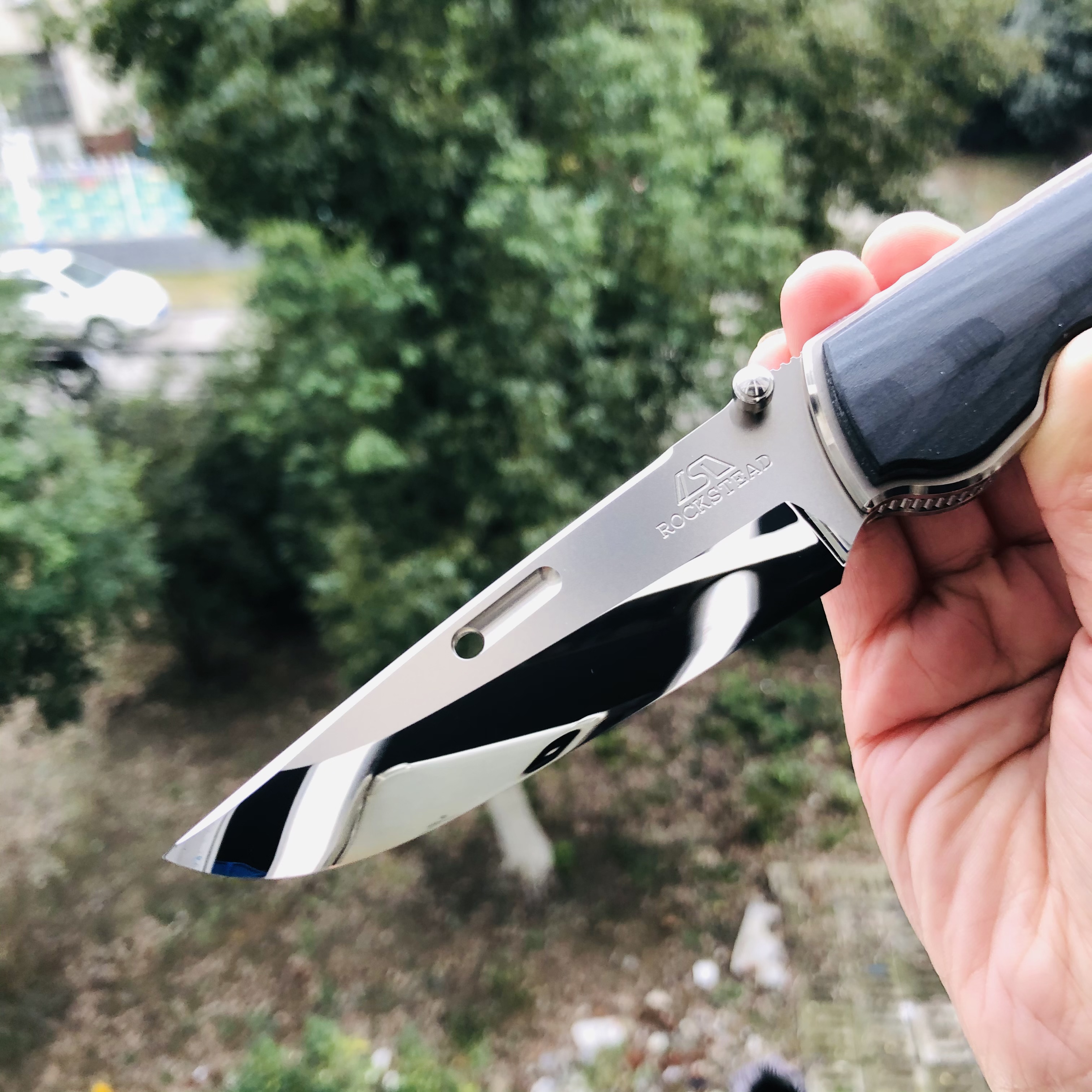 Rockstead HIGO II X-CF-ZDP-SG 花田洋肥厚 钛+木纹碳纤维 11600