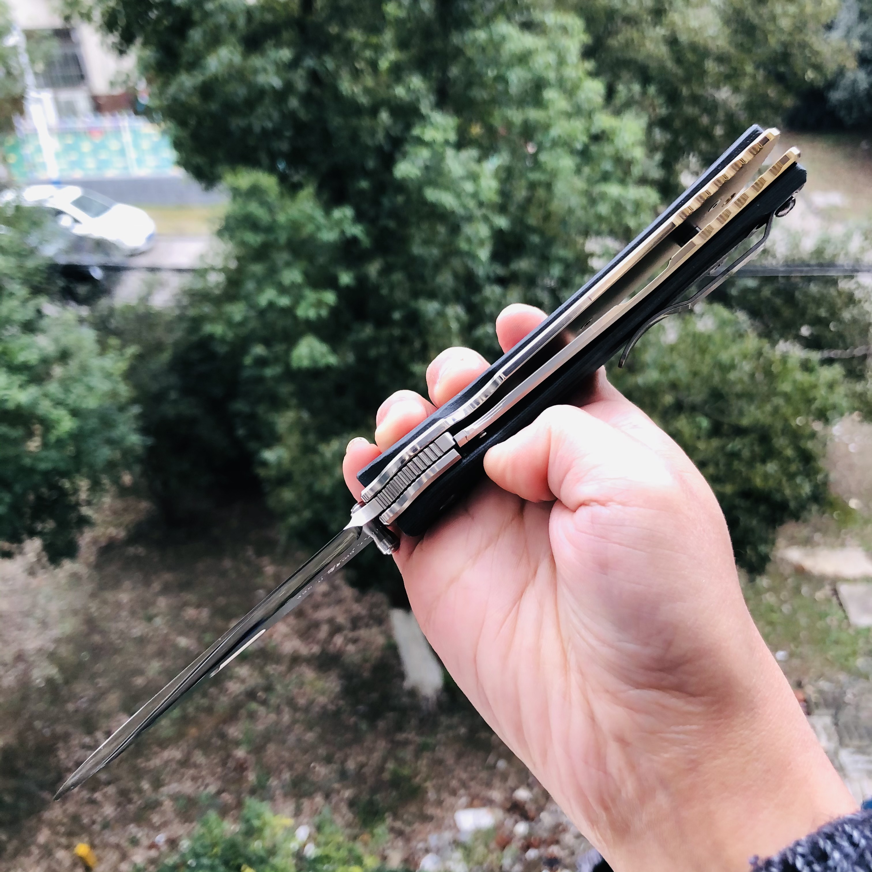 Rockstead HIGO II X-CF-ZDP-SG 花田洋肥厚 钛+木纹碳纤维 11600