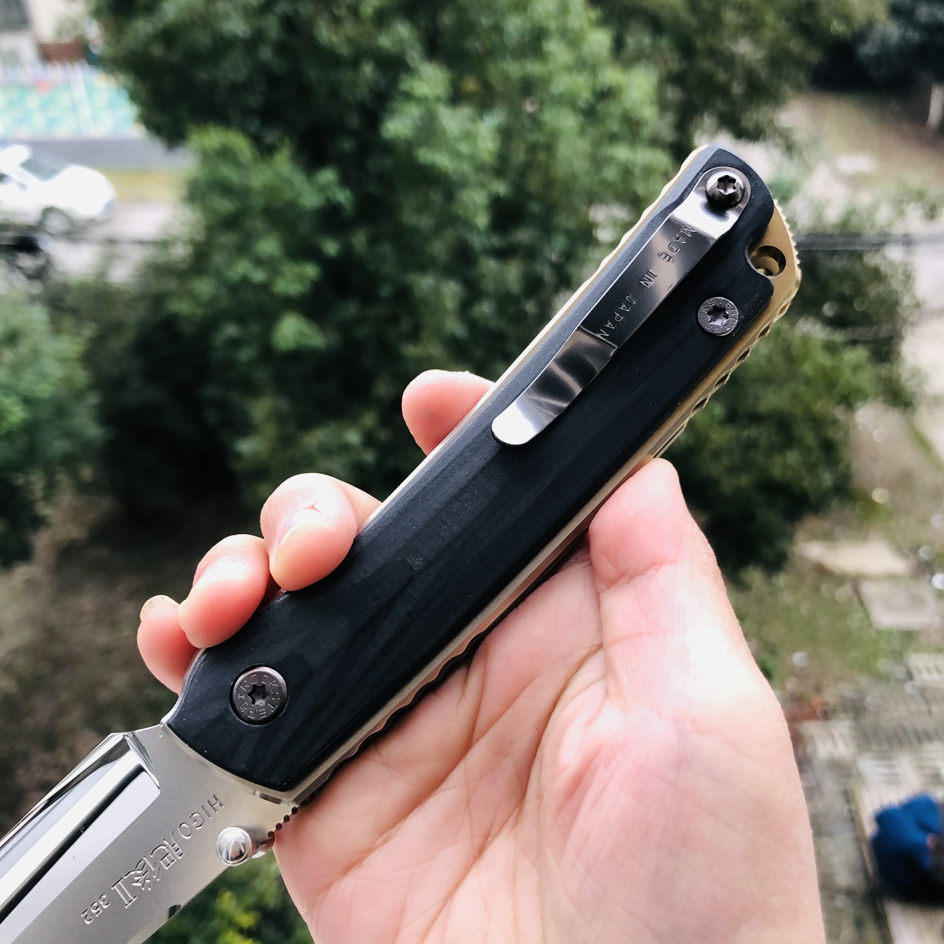 Rockstead HIGO II X-CF-ZDP-SG 花田洋肥厚 钛+木纹碳纤维 11600