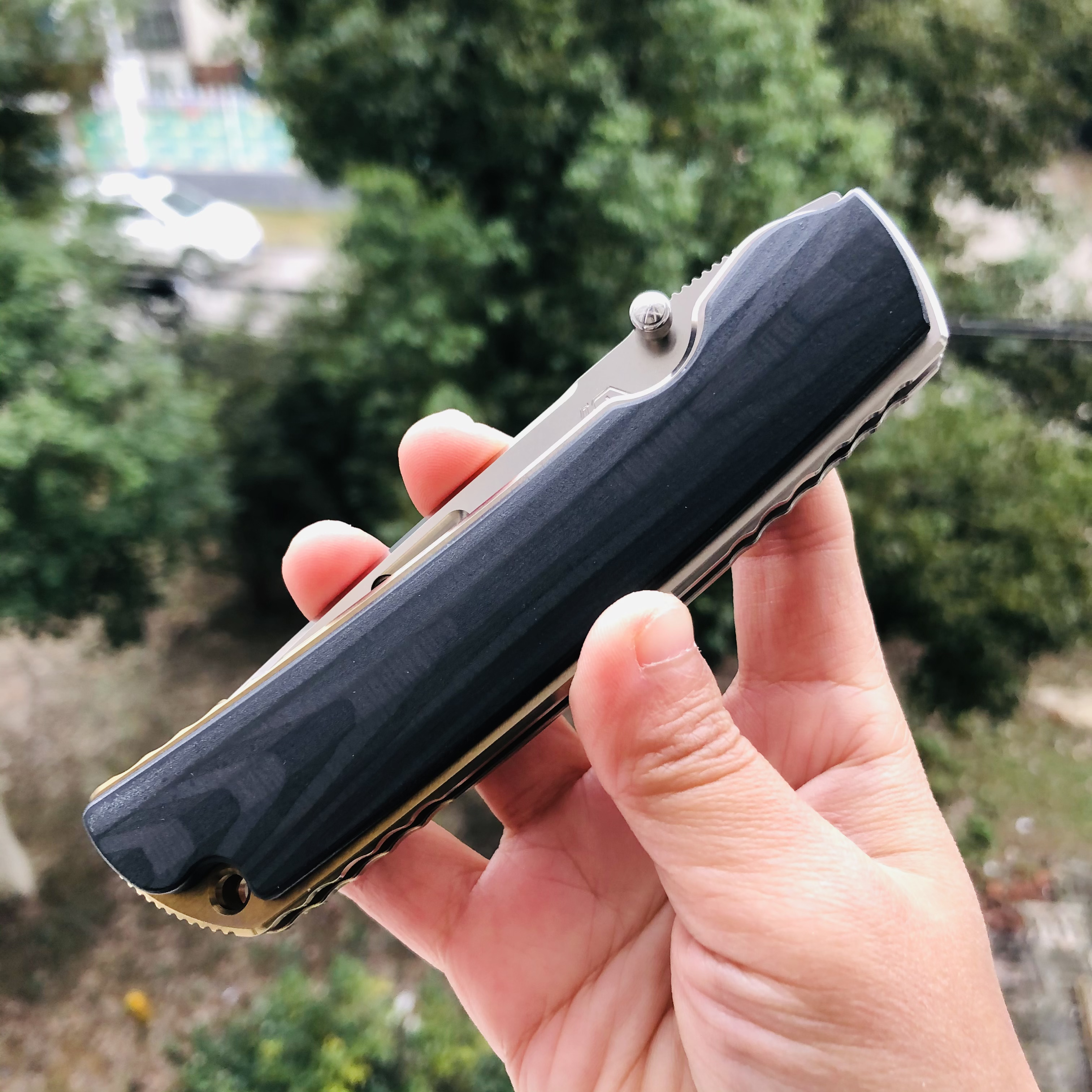 Rockstead HIGO II X-CF-ZDP-SG 花田洋肥厚 钛+木纹碳纤维 11600