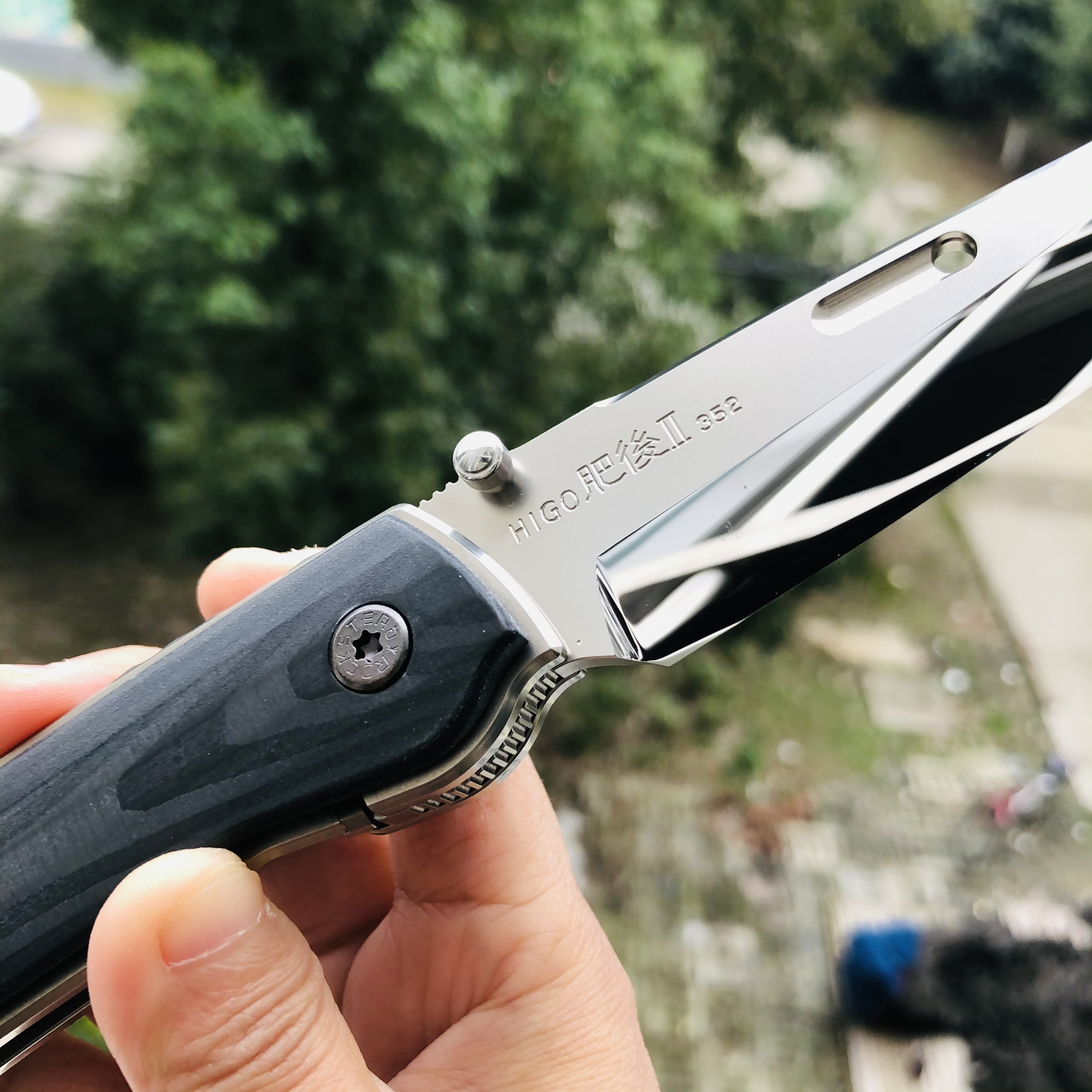 Rockstead HIGO II X-CF-ZDP-SG 花田洋肥厚 钛+木纹碳纤维 11600