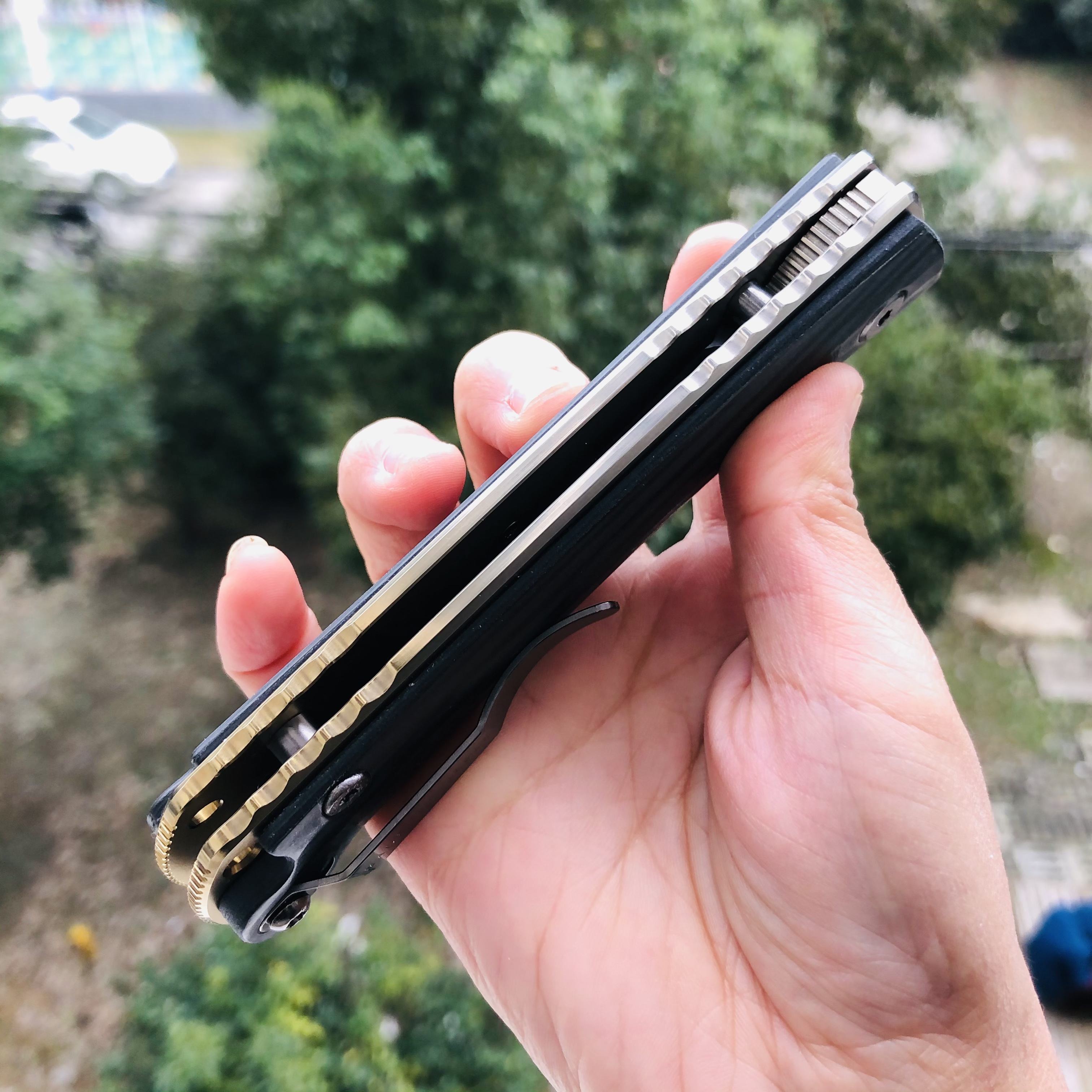 Rockstead HIGO II X-CF-ZDP-SG 花田洋肥厚 钛+木纹碳纤维 11600