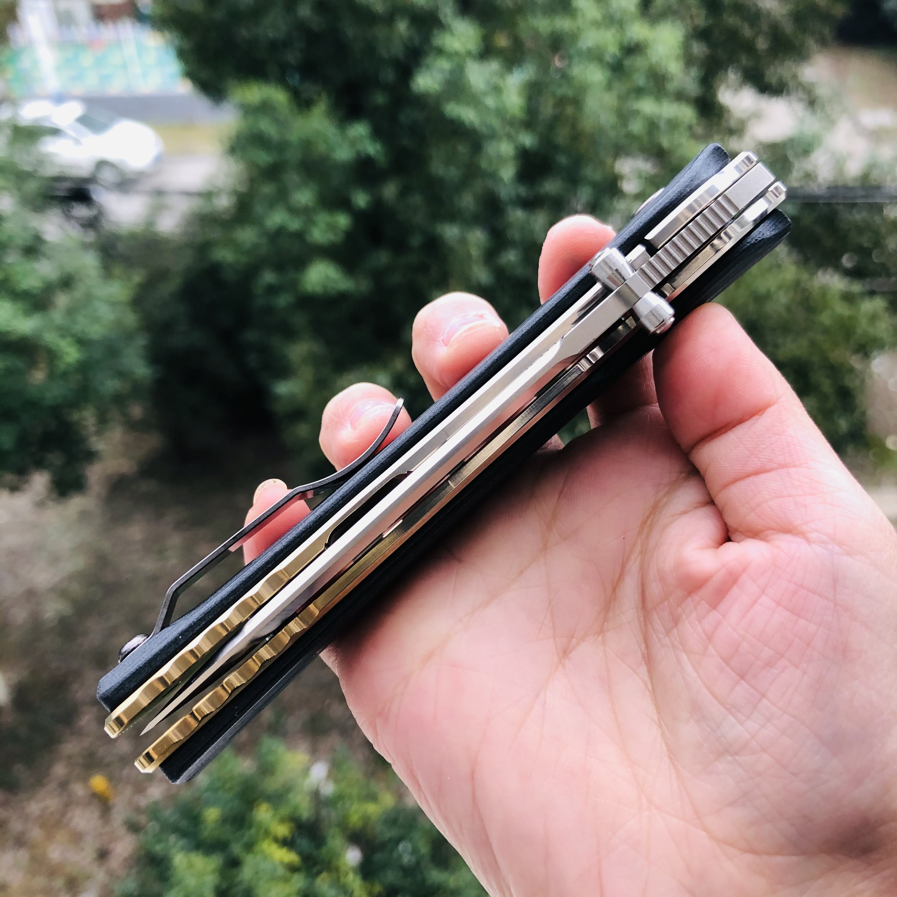 Rockstead HIGO II X-CF-ZDP-SG 花田洋肥厚 钛+木纹碳纤维 11600