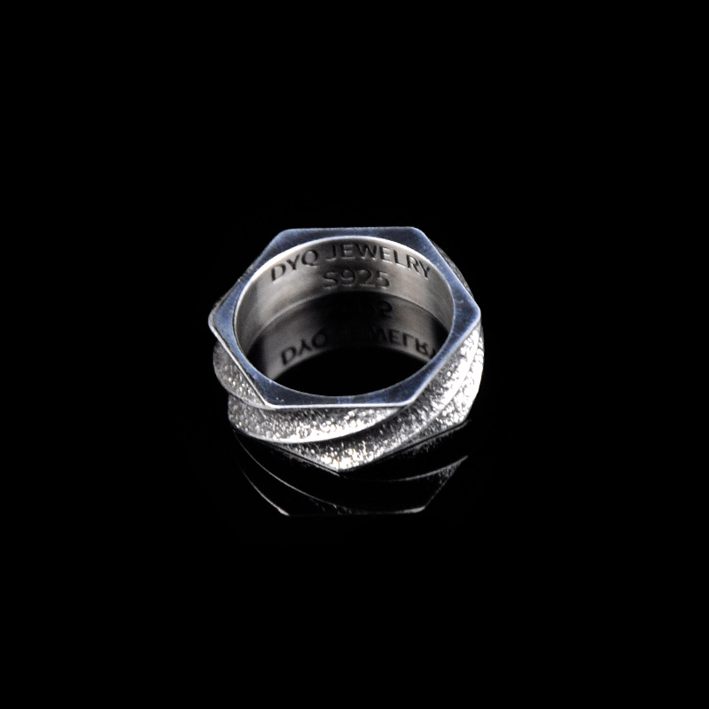 DYQ Jewelry Nut 螺母 925银戒指