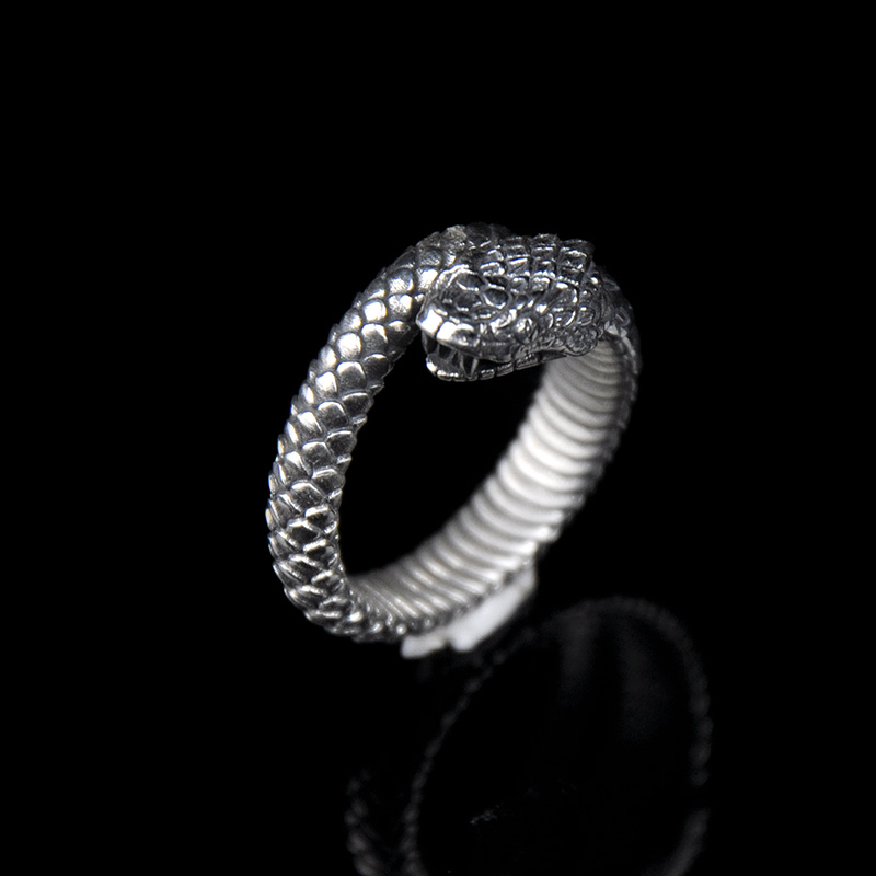 DYQ Jewelry Snake 蛇 925银戒指 男戒