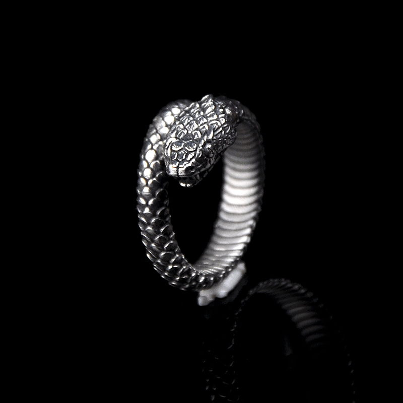 DYQ Jewelry Snake 蛇 925银戒指 男戒