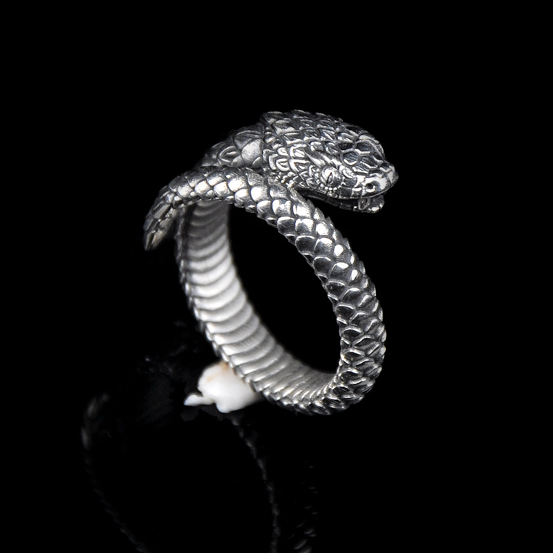 DYQ Jewelry Snake 蛇 925银戒指 男戒