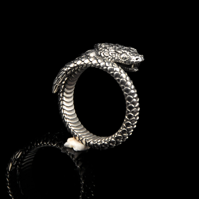 DYQ Jewelry Snake 蛇 925银戒指 男戒
