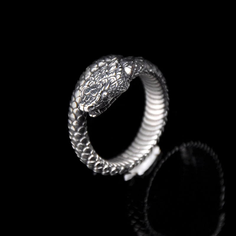 DYQ Jewelry Snake 蛇 925银戒指 男戒