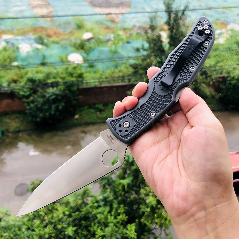 Spyderco C10FPGY VG10刃材 FRN尼龙手柄 690