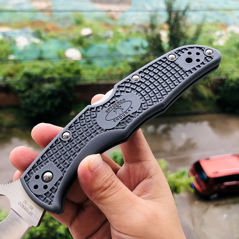 Spyderco C10FPGY VG10刃材 FRN尼龙手柄 690