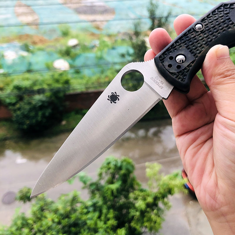 Spyderco C10ZFPGR VG10刃材 FRN尼龙手柄 690