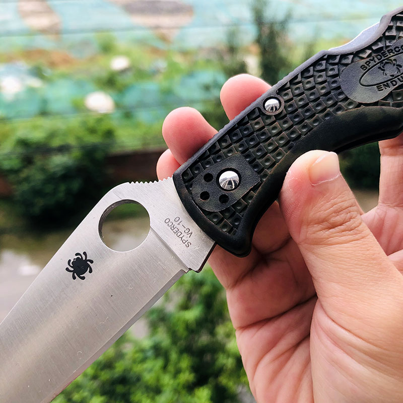 Spyderco C10ZFPGR VG10刃材 FRN尼龙手柄 690