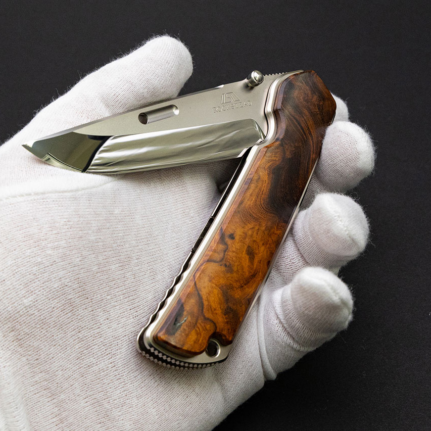 Rockstead HIGO-X-IW-ZDP 花田洋肥厚铁木版本 ZDP-189钢 钛柄+铁木 8800