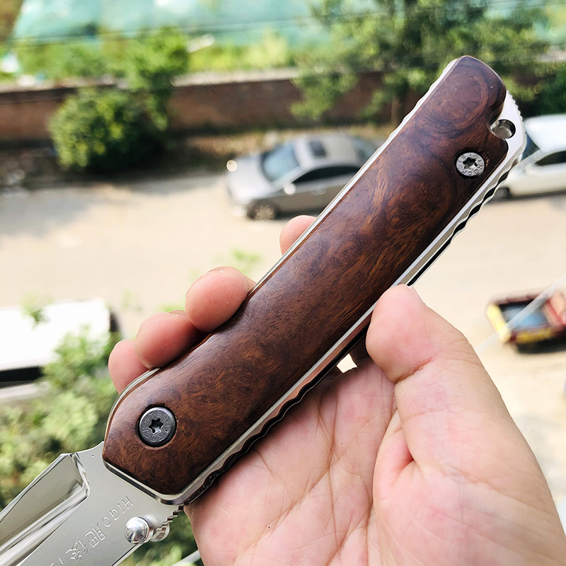 Rockstead HIGO-X-IW-ZDP 花田洋肥厚铁木版本 ZDP-189钢 钛柄+铁木 8800