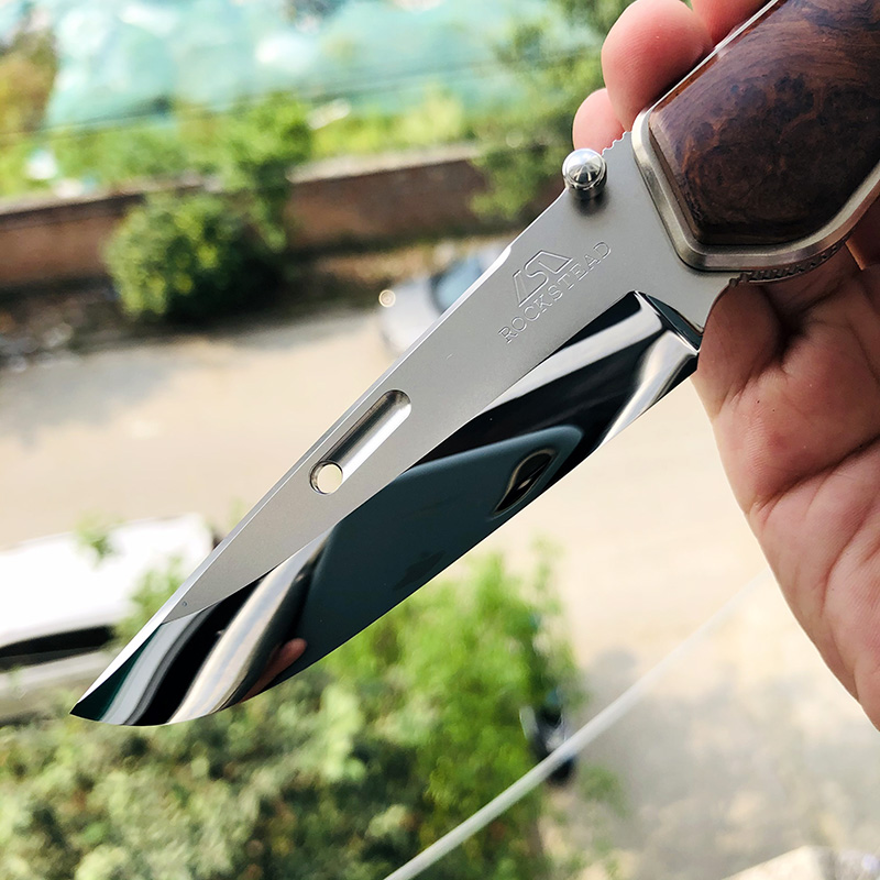 Rockstead HIGO-X-IW-ZDP 花田洋肥厚铁木版本 ZDP-189钢 钛柄+铁木 8800