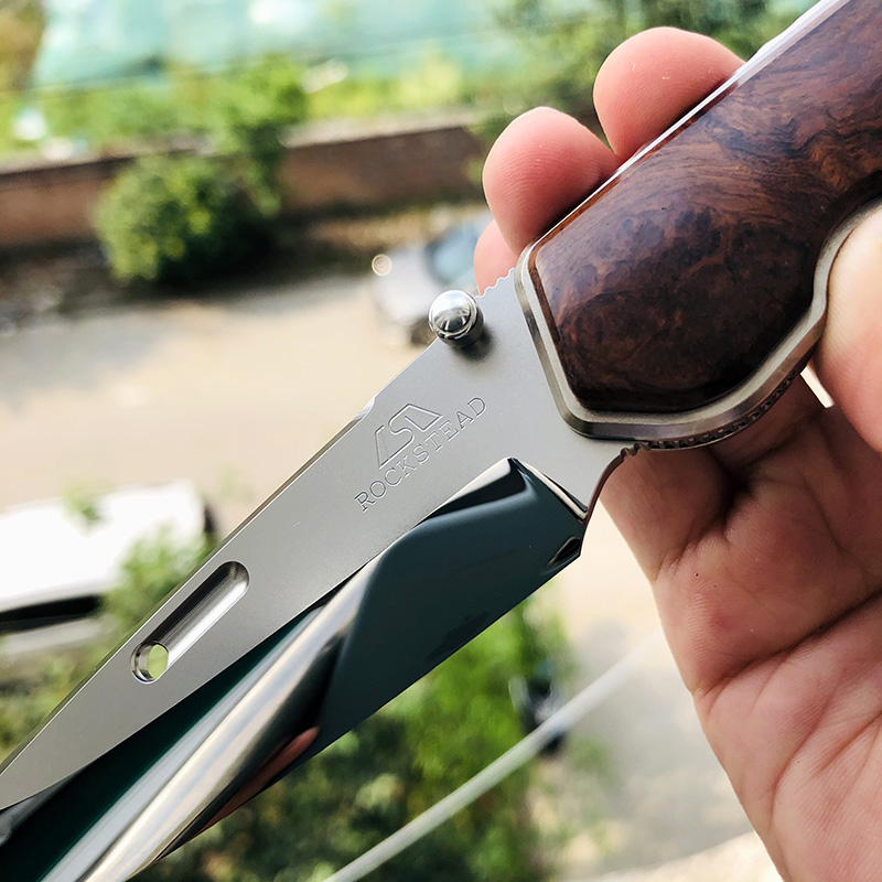 Rockstead HIGO-X-IW-ZDP 花田洋肥厚铁木版本 ZDP-189钢 钛柄+铁木 8800