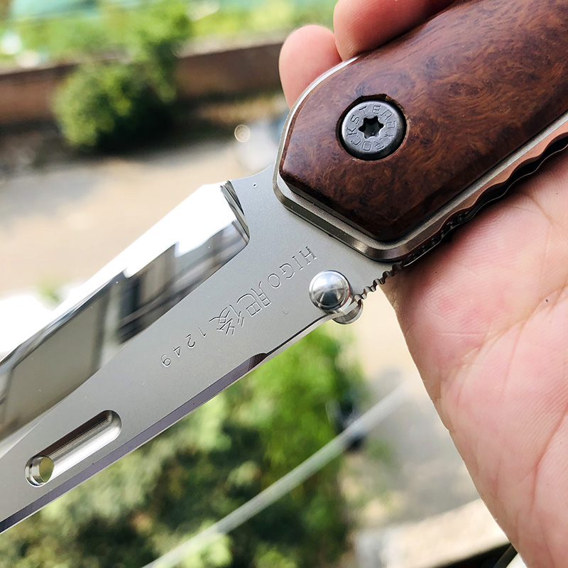 Rockstead HIGO-X-IW-ZDP 花田洋肥厚铁木版本 ZDP-189钢 钛柄+铁木 8800