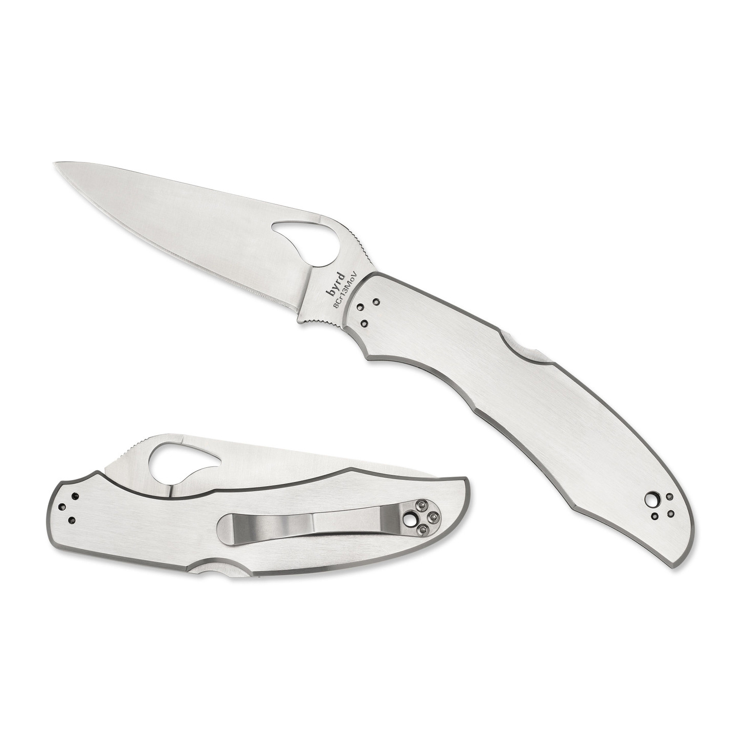 spyderco BY03P2 8Cr13Mov钢 不锈钢柄 259