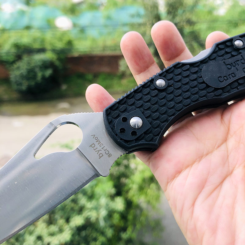 spyderco BY03PBK2 8Cr13Mov钢 黑色尼龙柄 220