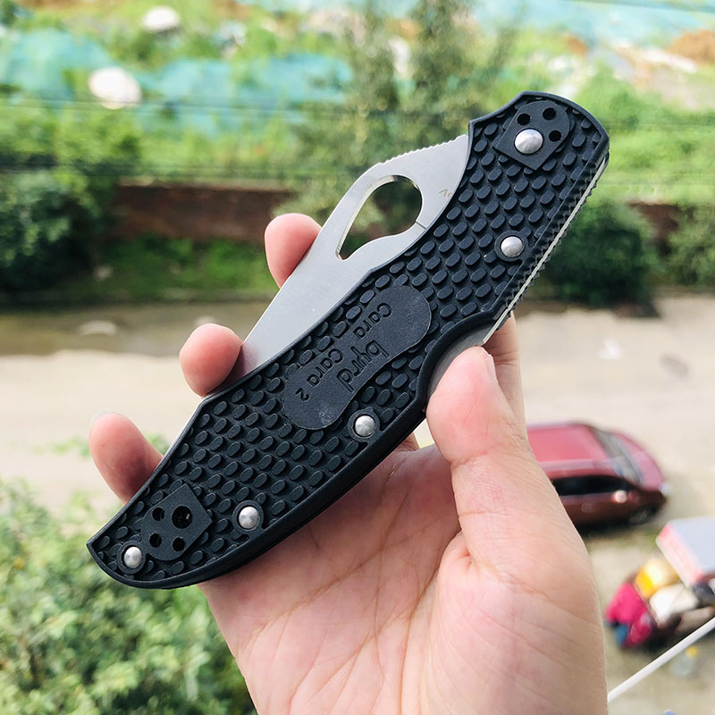 spyderco BY03PBK2 8Cr13Mov钢 黑色尼龙柄 220
