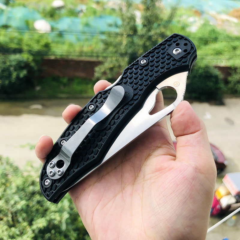spyderco BY03PBK2 8Cr13Mov钢 黑色尼龙柄 220