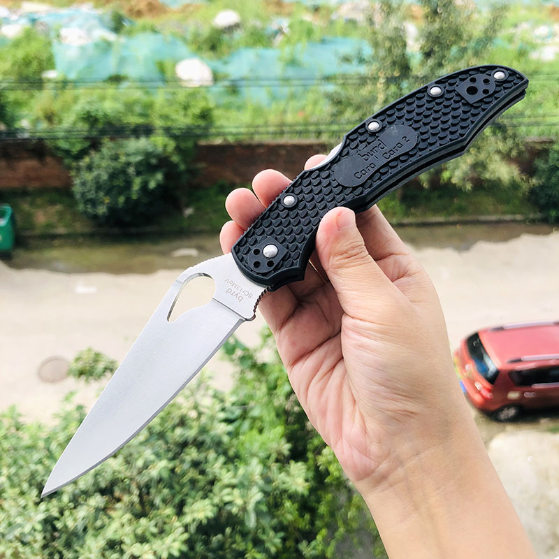 spyderco BY03PBK2 8Cr13Mov钢 黑色尼龙柄 220