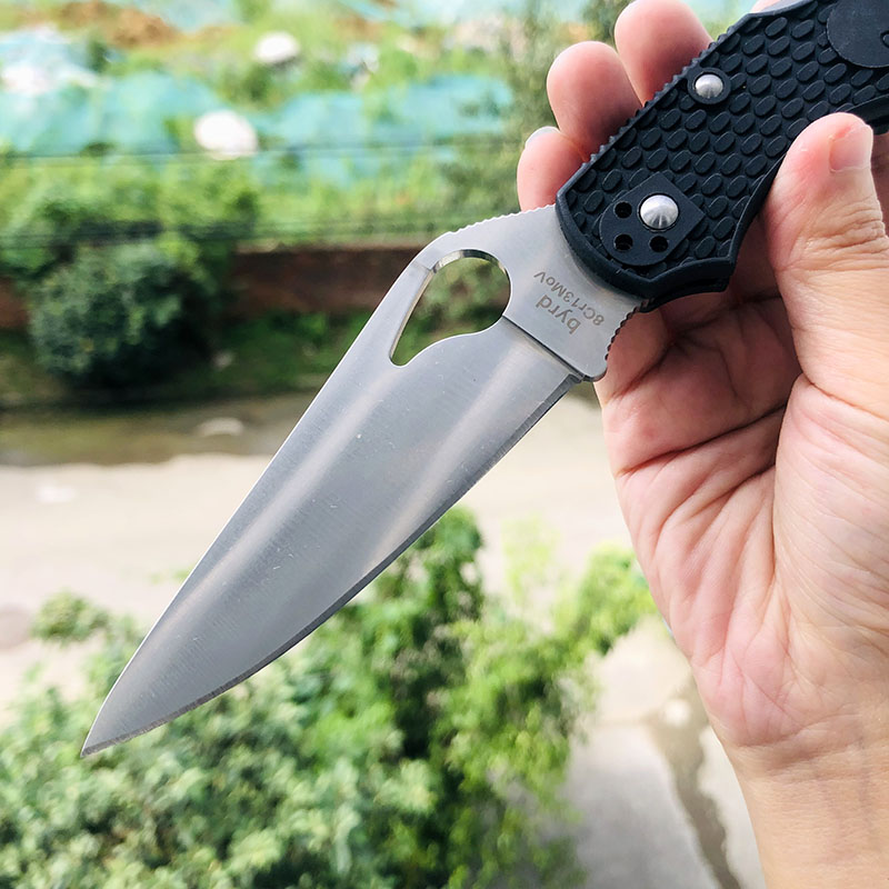 spyderco BY03PBK2 8Cr13Mov钢 黑色尼龙柄 220