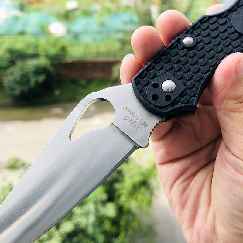 spyderco BY03PBK2 8Cr13Mov钢 黑色尼龙柄 220