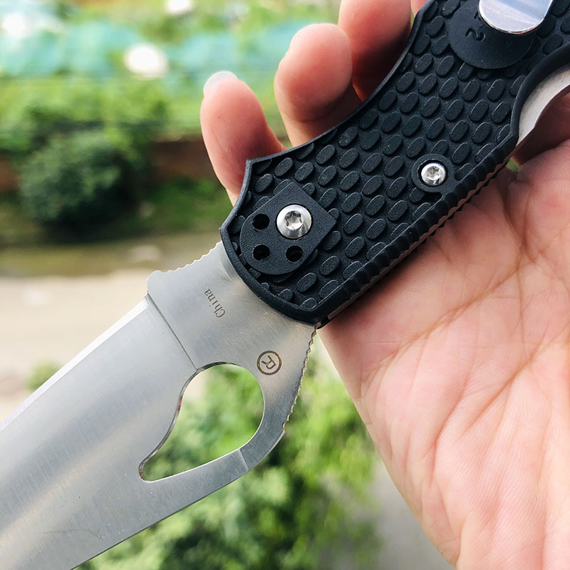 spyderco BY03PBK2 8Cr13Mov钢 黑色尼龙柄 220
