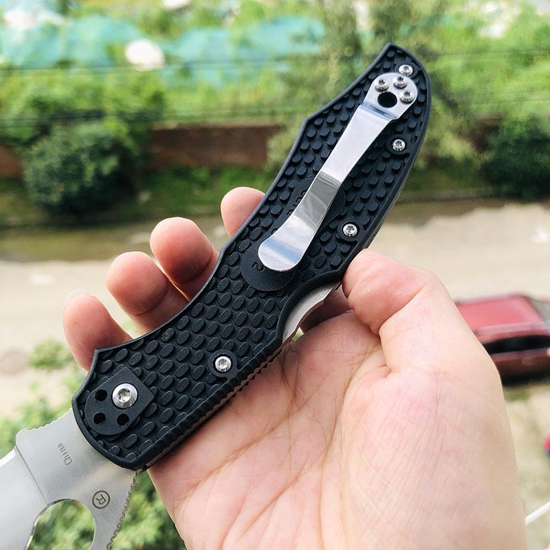 spyderco BY03PBK2 8Cr13Mov钢 黑色尼龙柄 220