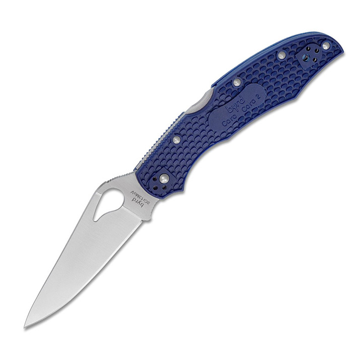 spyderco BY03PBL2 8Cr13Mov钢 蓝色尼龙柄 220