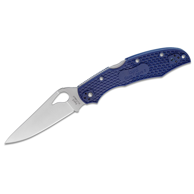 spyderco BY03PBL2 8Cr13Mov钢 蓝色尼龙柄 220