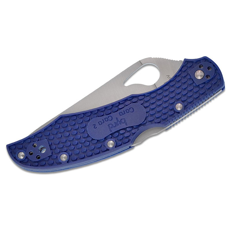 spyderco BY03PBL2 8Cr13Mov钢 蓝色尼龙柄 220
