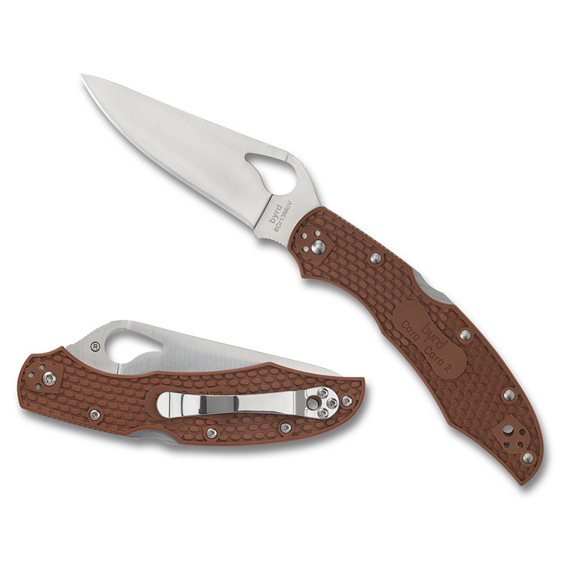 spyderco BY03PBN2 8Cr13Mov钢 棕色尼龙柄 220