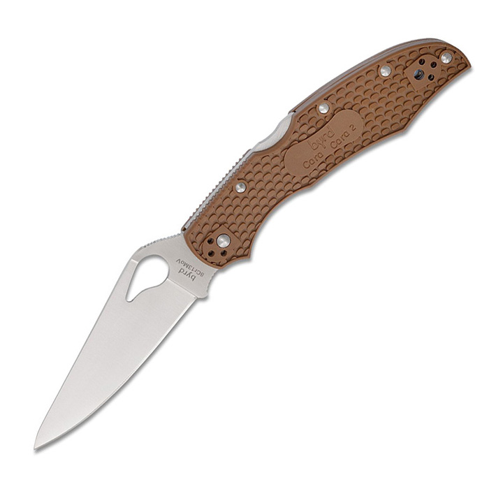 spyderco BY03PBN2 8Cr13Mov钢 棕色尼龙柄 220
