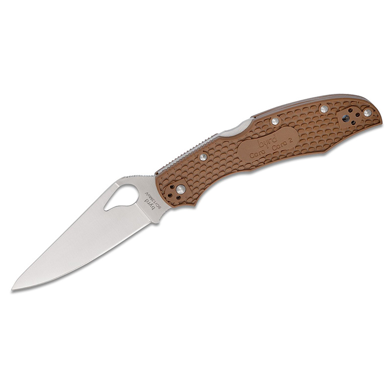 spyderco BY03PBN2 8Cr13Mov钢 棕色尼龙柄 220