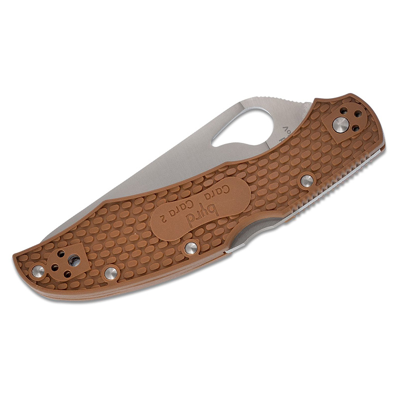 spyderco BY03PBN2 8Cr13Mov钢 棕色尼龙柄 220