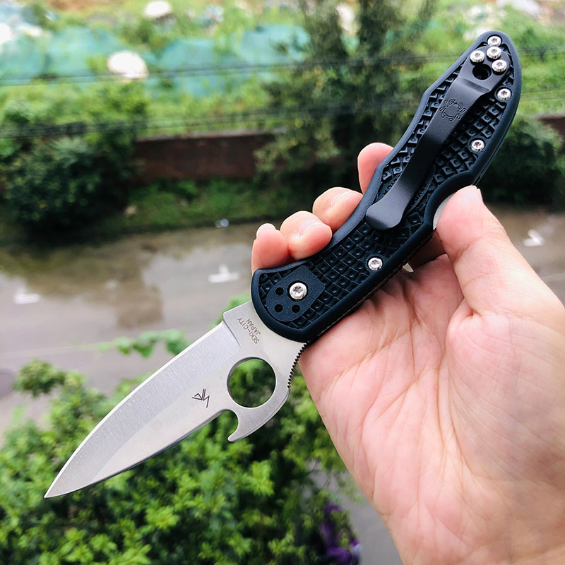 Spyderco C11PGYW VG-10钢 FRN尼龙柄 745